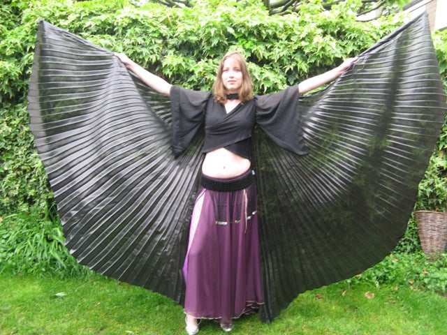 Isis wings organza lame black