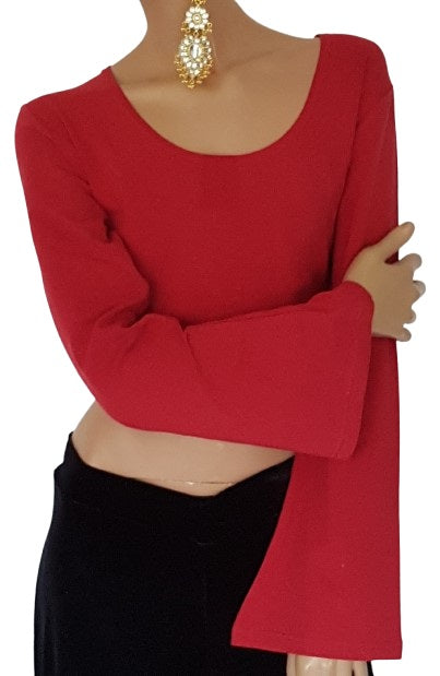 Belly dance top in burgundy red