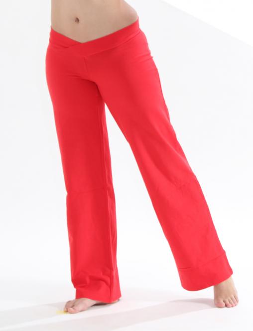 Comfortable belly dance pants in red