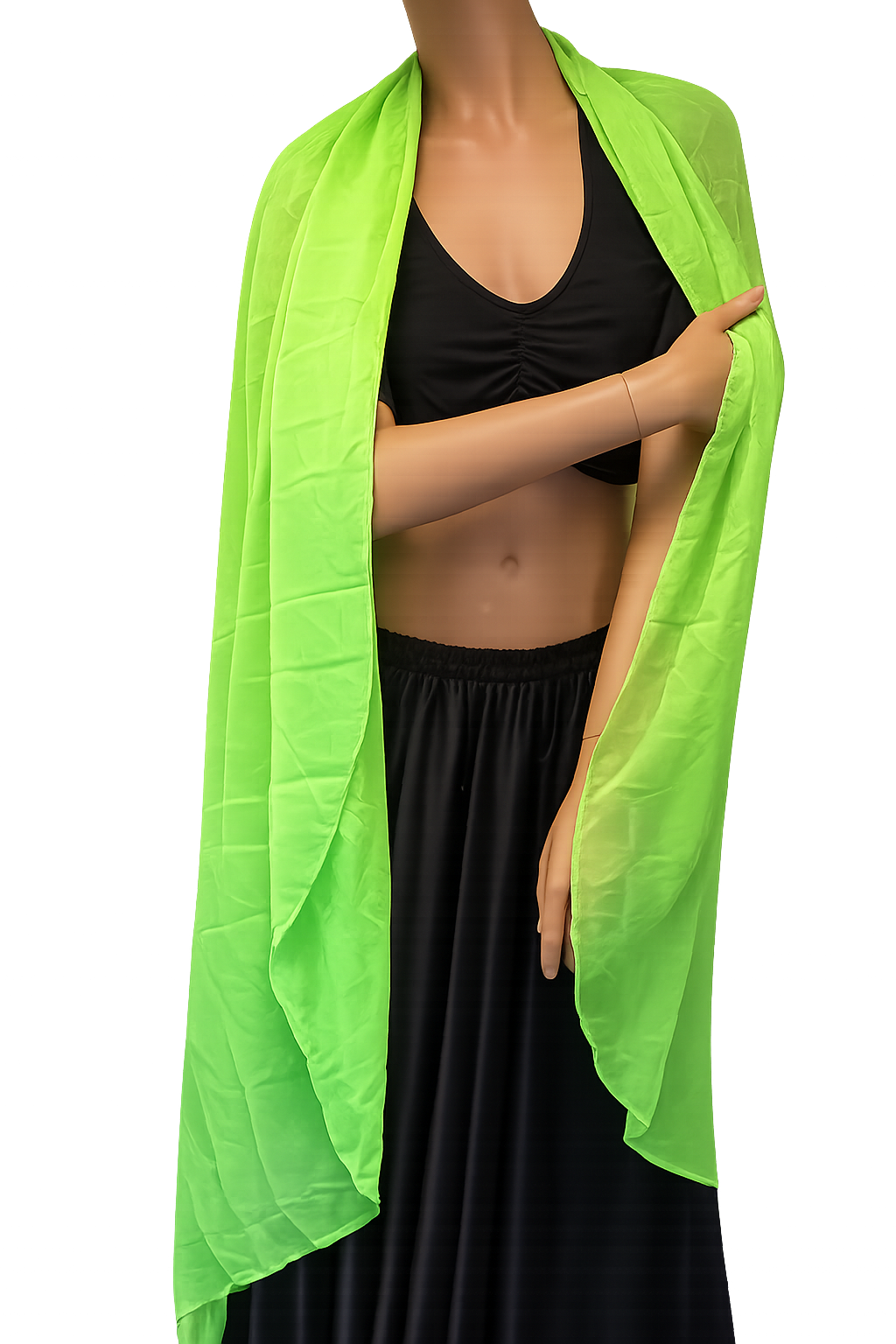 belly dance chiffon veil green