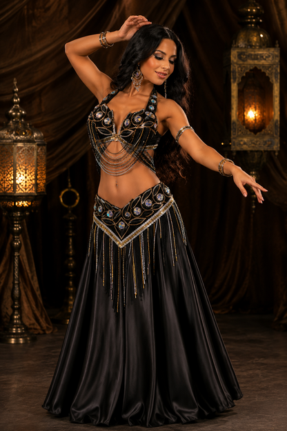 Costume velvet with gold and silver decorations