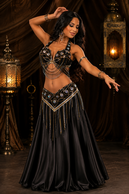 Costume velvet with gold and silver decorations