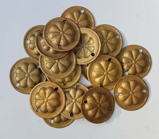 Tribal coins in old gold