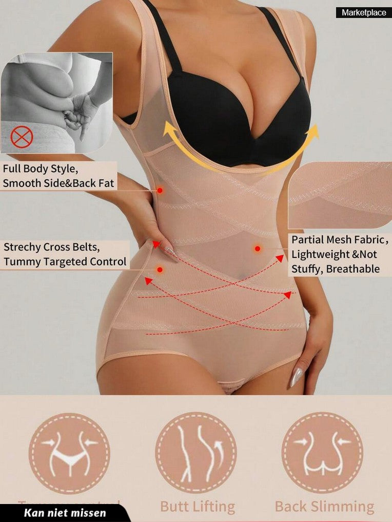 Dance Body – Shaping bodysuit in beige with tummy control