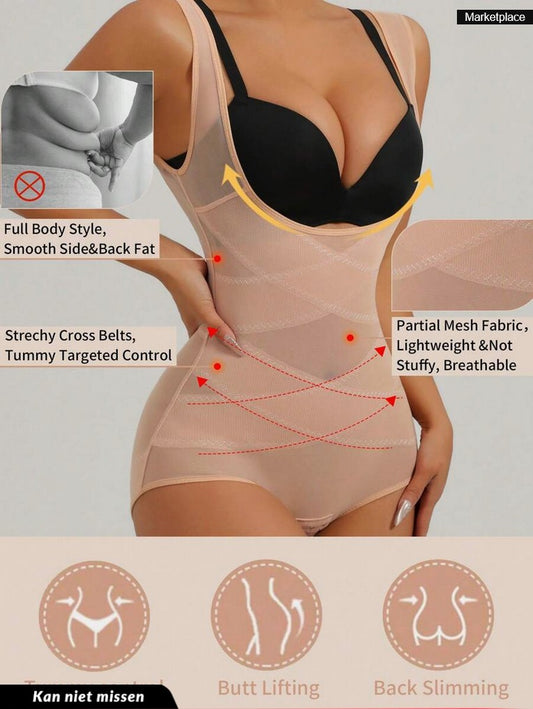 Dance Body – Shaping bodysuit in beige with tummy control