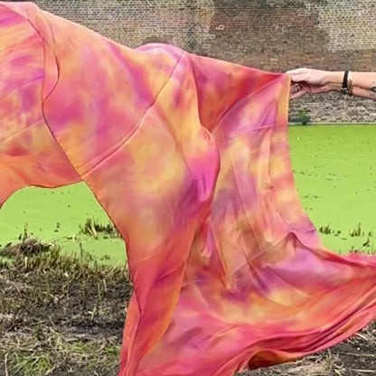 Zijden sluier tie dye koper