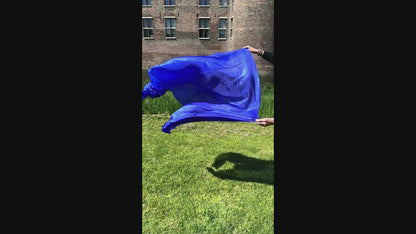 Silk veil in blue 100% silk
