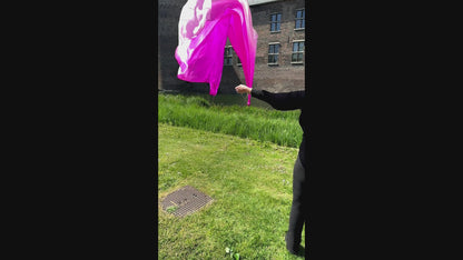 Belly dance Poi/Voi fuchsia white