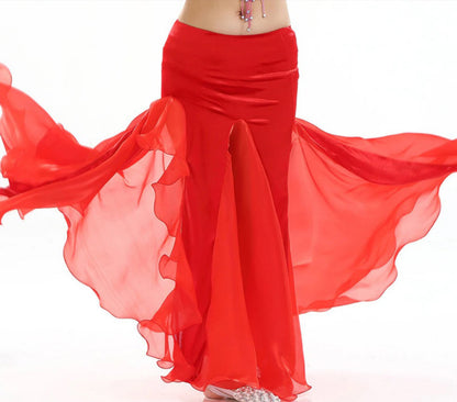 Strakke Mermaid buikdans rok rood