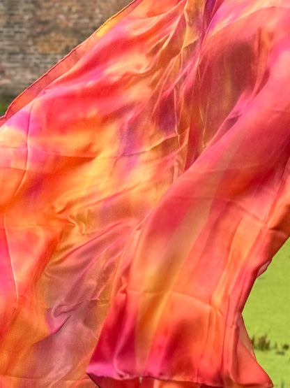 Zijden sluier tie dye koper