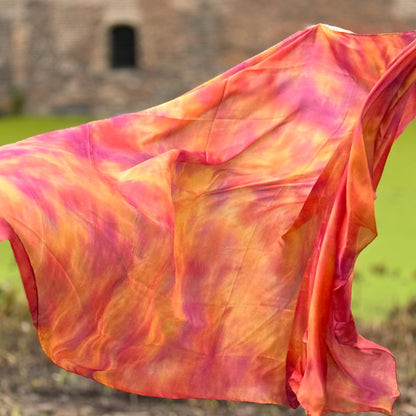 Zijden sluier tie dye koper