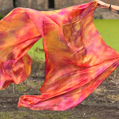 Zijden sluier tie dye koper