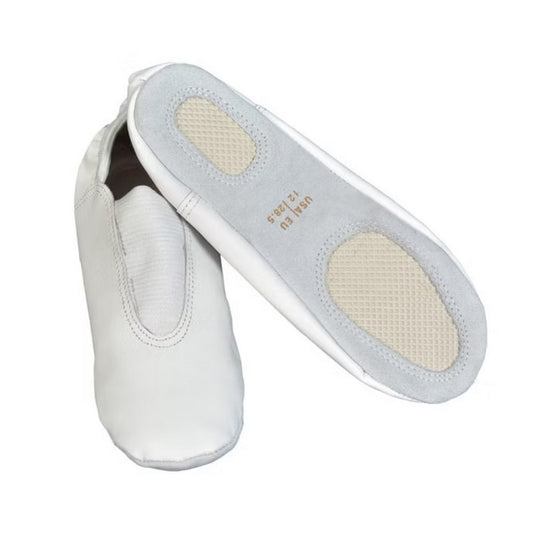 Beautiful white gymnastics shoes with leather sole

 Only in size 30 children's size