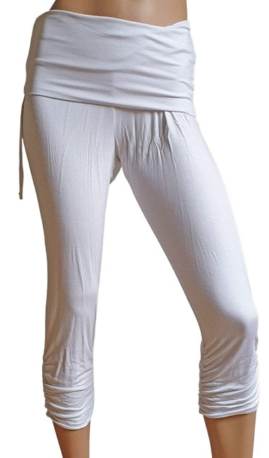 Yoga pants Boga white. Made of 92% bamboo textile