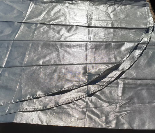 Semi-circular fabric or decorative fabric silver